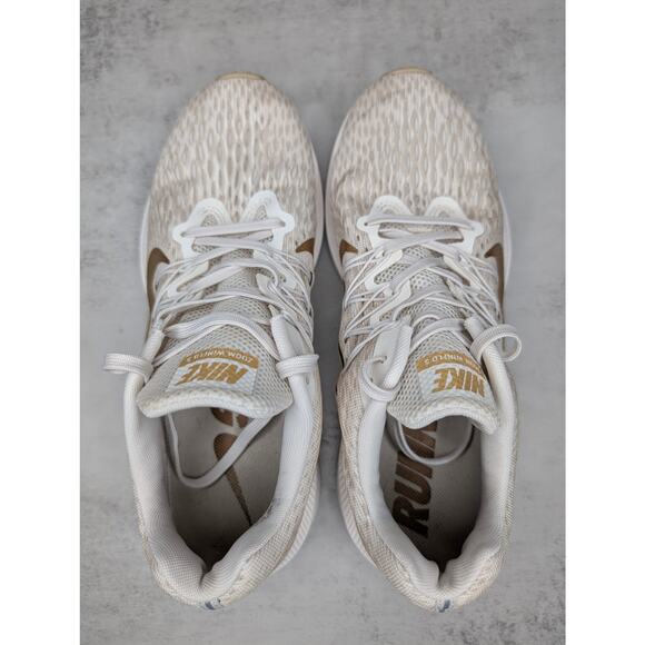 Nike Zoom Winflo 5 Womens Running Shoes - US 9.5 Beige Gold AA7414-008 - Picture 6 of 10